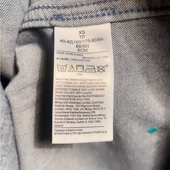 Banana Republic heritage denim long sleeve button down 4 pocket unlined dress XS - Picture 4 of 5